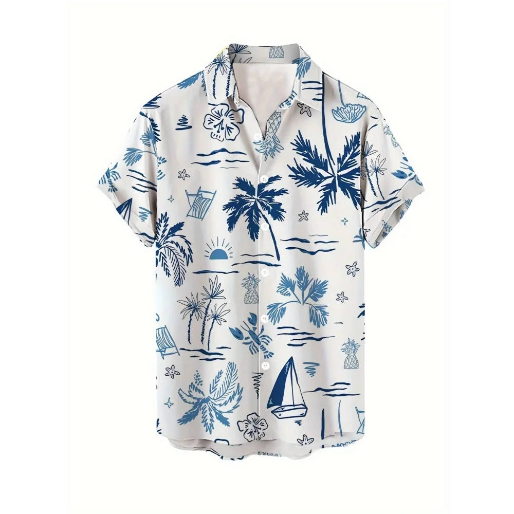 Men's Vacation Hawaiian Shirt Tropical Plant Print Harajuku Beach Short Sleeve Shirts Summer Beach Style Breathable Casual Tops
Men's Vacation Hawaiian Shirt Tropical Plant Print Harajuku Beach Short Sleeve Shirts Summer Beach Style Breathable Casual Tops