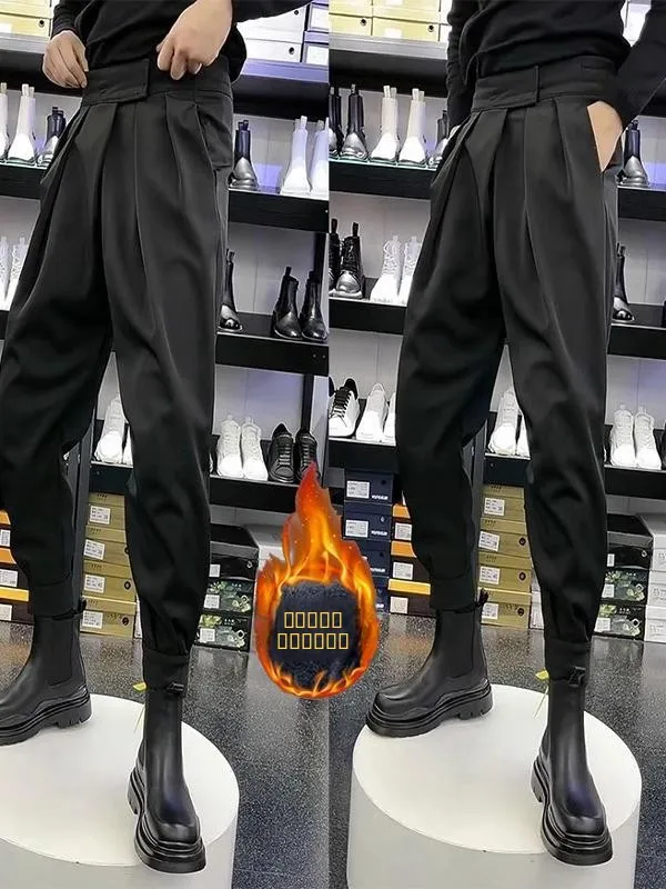 Мужские брюки свободного кроя на осень-зиму с эластичным поясом, на флисовой подкладке, повседневные, в стиле Харадзюку, уличная одежда
Мужские брюки свободного кроя на осень-зиму с эластичным поясом, на флисовой подкладке, повседневные, в стиле Харадзюку, уличная одежда