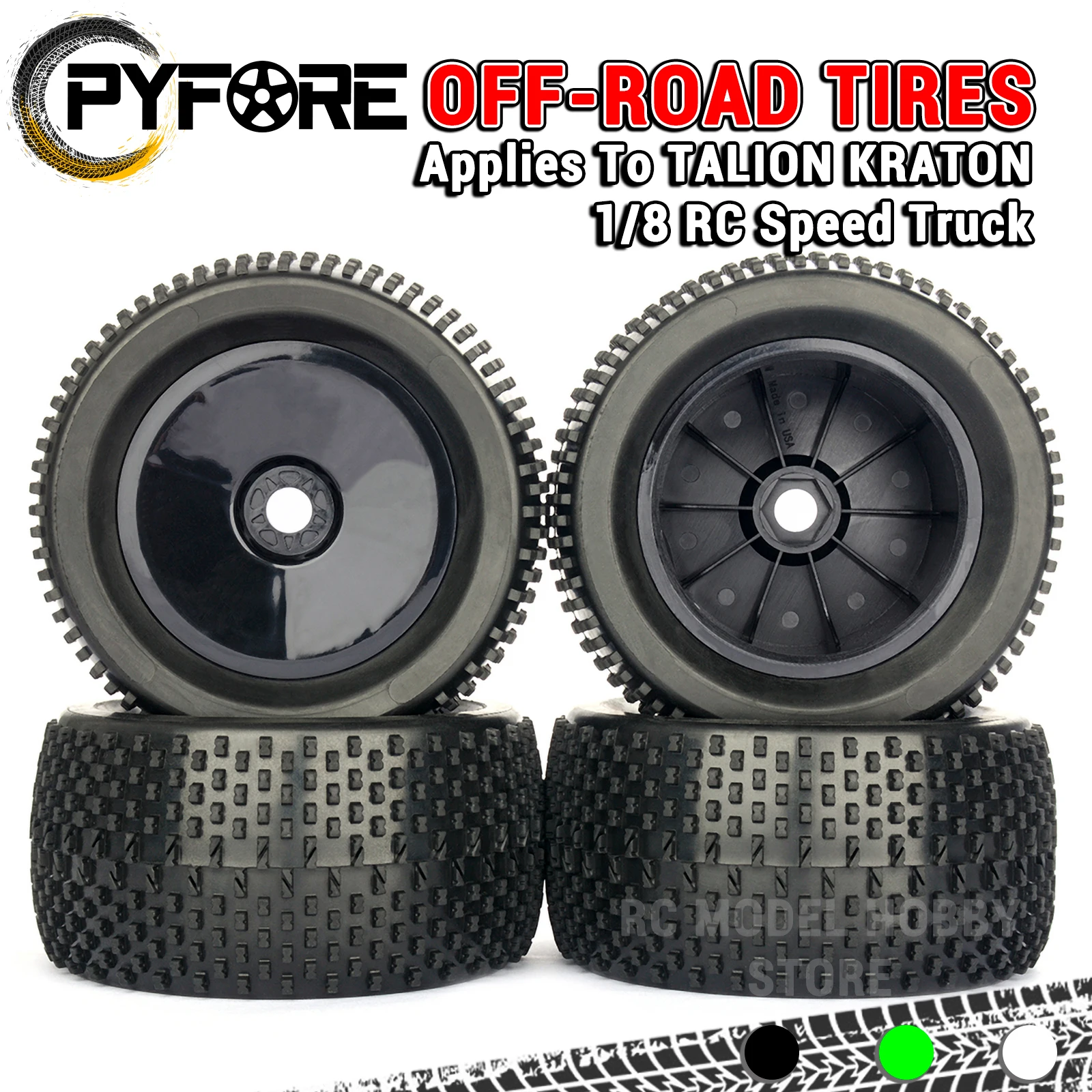 PYFORE Off-road Tires 137x68mm Adapter 17mm 4PCS for ARRMA TALION KRATON 1/8 RC Car Speed Truck Accessories
PYFORE Off-road Tires 137x68mm Adapter 17mm 4PCS for ARRMA TALION KRATON 1/8 RC Car Speed Truck Accessories