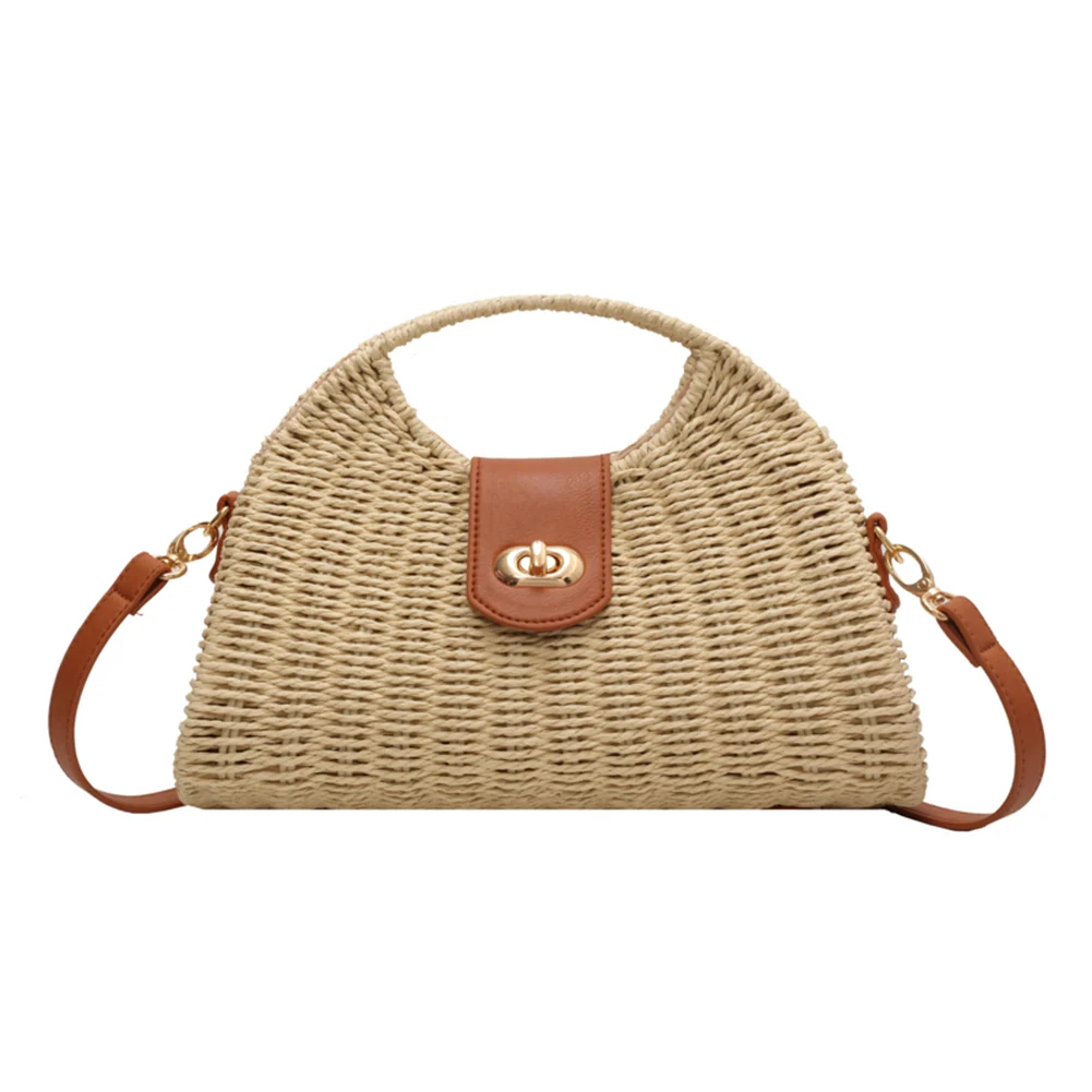 Women Casual Crossbody Bags Summer Woven Shell Messenger Bags Handmade Fashion Holiday Simple Elegant Lady Straw Bag
Women Casual Crossbody Bags Summer Woven Shell Messenger Bags Handmade Fashion Holiday Simple Elegant Lady Straw Bag