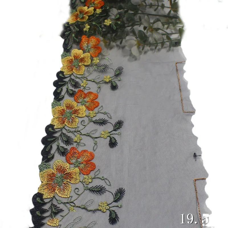 42Yards Floral Embroidered Lace Fabric Black Mesh Bra Wedding Dress Lingerie Sewing Underwear Trimmings DIY 19.5cm Wide
42Yards Floral Embroidered Lace Fabric Black Mesh Bra Wedding Dress Lingerie Sewing Underwear Trimmings DIY 19.5cm Wide