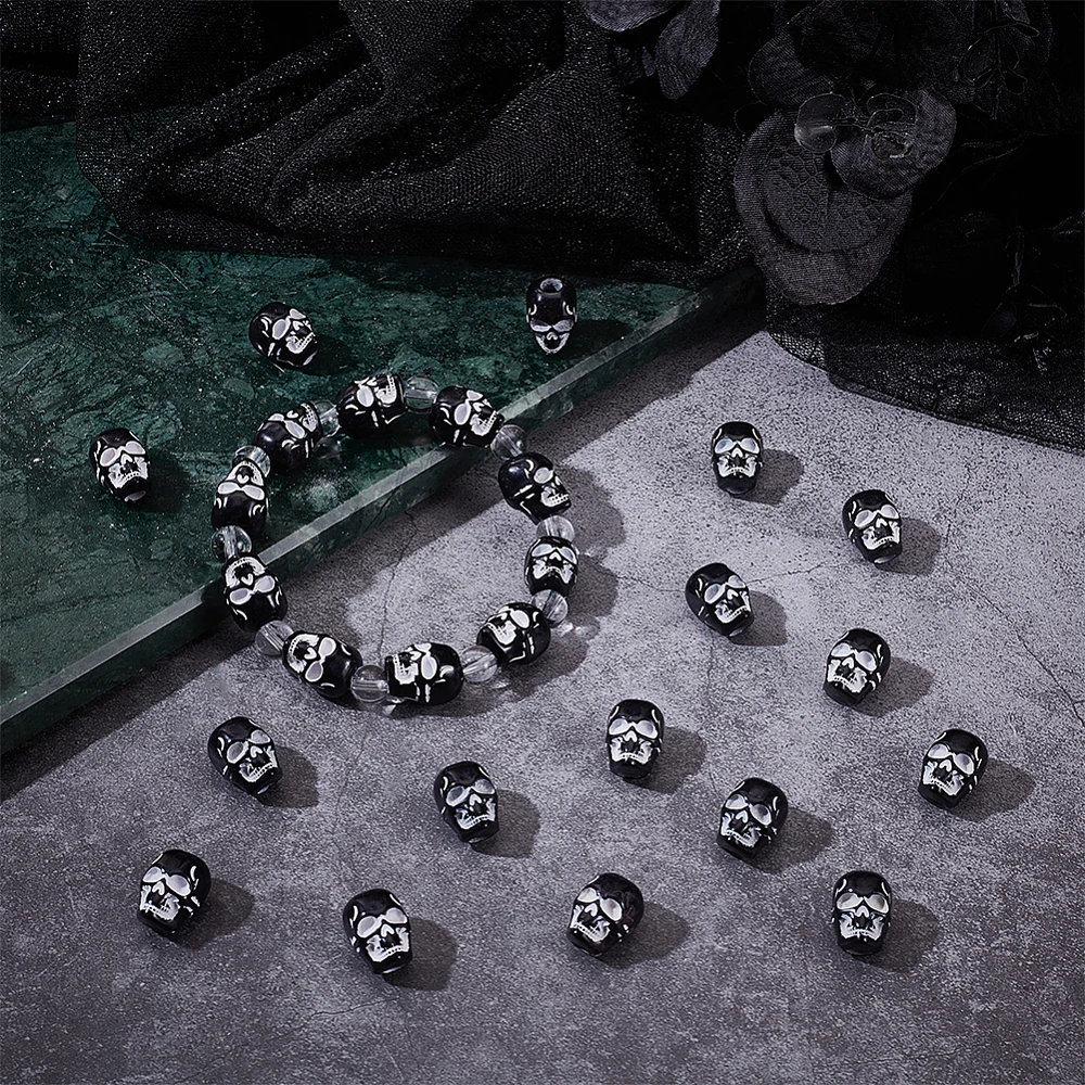 200Pcs Spray Printed Opaque Acrylic European Beads Large Hole Beads Head Black 15x11x9mm Hole: 5mm
200Pcs Spray Printed Opaque Acrylic European Beads Large Hole Beads Head Black 15x11x9mm Hole: 5mm