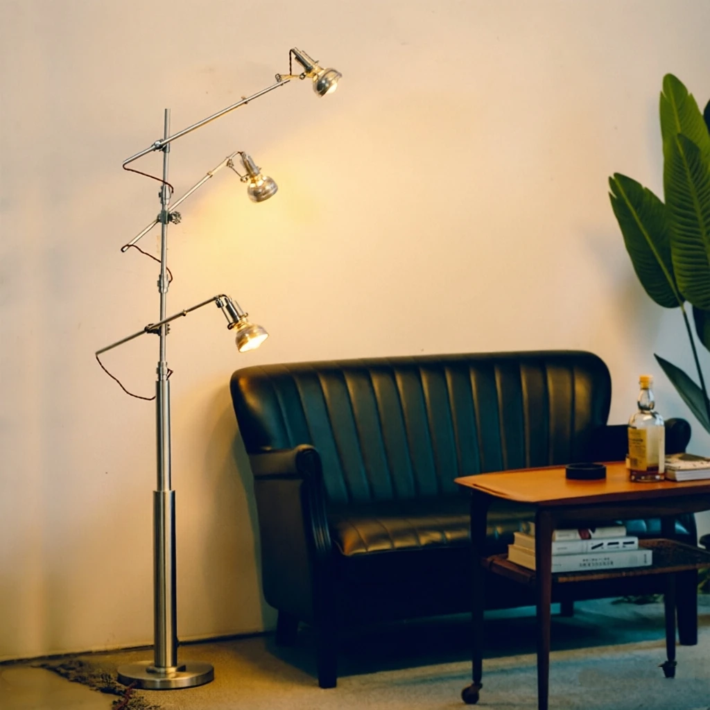 Adjustable Moving Arm Floor Lamp, Retro Three-Leg Floor Lamp, Industrial Style Swing Arm Metal Minimalist Reading Floor Lighting
Adjustable Moving Arm Floor Lamp, Retro Three-Leg Floor Lamp, Industrial Style Swing Arm Metal Minimalist Reading Floor Lighting