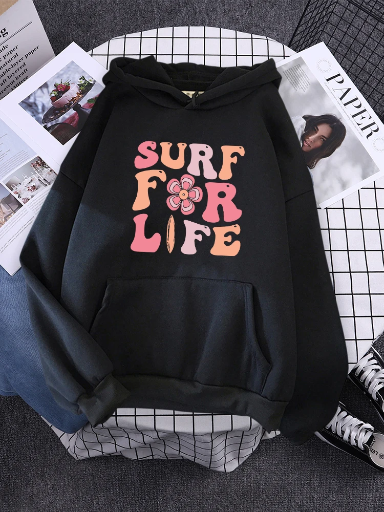 Surf For The Life Funny Prints Clothes Womens Harajuku Fleece Hoodies Pocket Loose Sweatshirt Casual All-Match Female Hoody
Surf For The Life Funny Prints Clothes Womens Harajuku Fleece Hoodies Pocket Loose Sweatshirt Casual All-Match Female Hoody