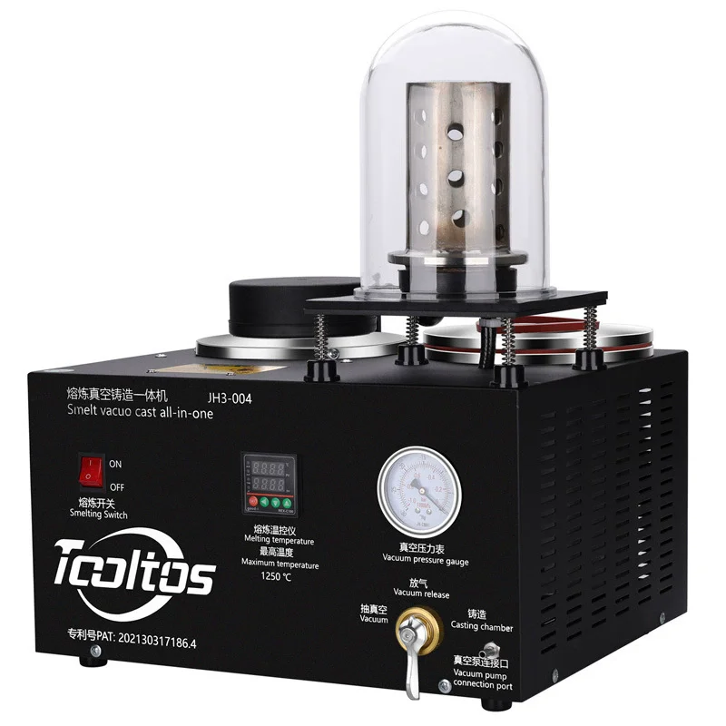 3-in-1 Vacuum Casting Machine, 1-3kg Wax Capacity Digital Jewelry Lost Wax Casting Equipment for Gold Silver DIY Studio
3-in-1 Vacuum Casting Machine, 1-3kg Wax Capacity Digital Jewelry Lost Wax Casting Equipment for Gold Silver DIY Studio
