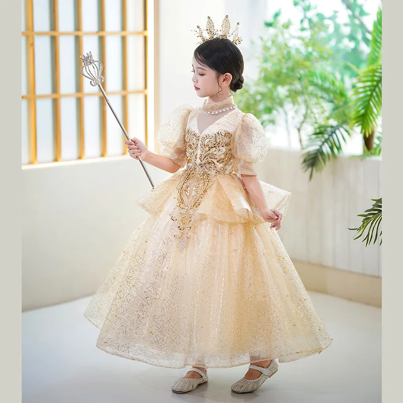 Children's Dress Light Luxury Minority High-End Girl Princess Dress Flower Girl Host Piano Playing Tulle Tutu Evening Dress
Children's Dress Light Luxury Minority High-End Girl Princess Dress Flower Girl Host Piano Playing Tulle Tutu Evening Dress
