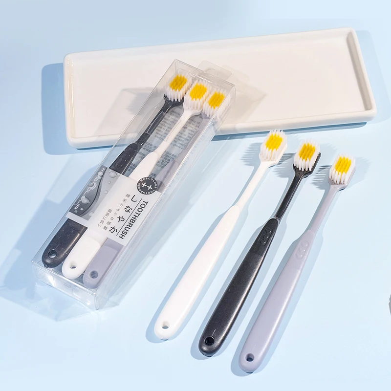 3pcs/box Adult Toothbrushes Soft PBT Bristles Efficient Cleaning Wide Heads Matt Handles Hanging Hole Easy to Carry
3pcs/box Adult Toothbrushes Soft PBT Bristles Efficient Cleaning Wide Heads Matt Handles Hanging Hole Easy to Carry