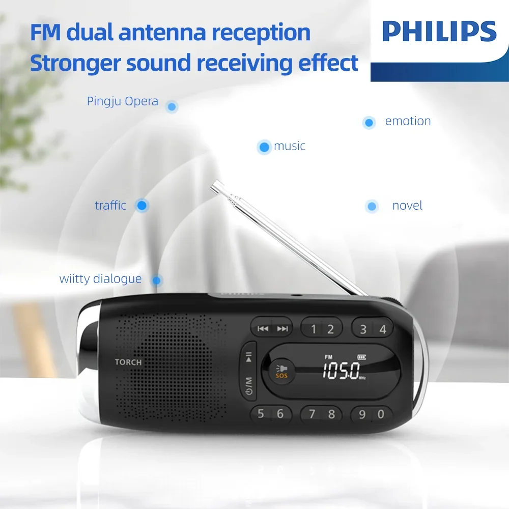 Philips TAR2808 Portable Radio FM/MW Dual Band Elders Outdoor Entertainment Radios Emergency Alarm Mp3 Speaker W/ Headset Jack
Philips TAR2808 Portable Radio FM/MW Dual Band Elders Outdoor Entertainment Radios Emergency Alarm Mp3 Speaker W/ Headset Jack