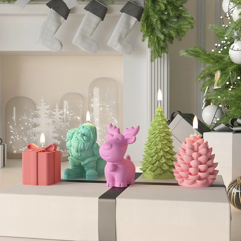 DIY Santa Silicone Mold Elk Candle Mold Plaster Decoration Resin Drop Glue Silicone Mold Home Christmas Party Decoration
DIY Santa Silicone Mold Elk Candle Mold Plaster Decoration Resin Drop Glue Silicone Mold Home Christmas Party Decoration