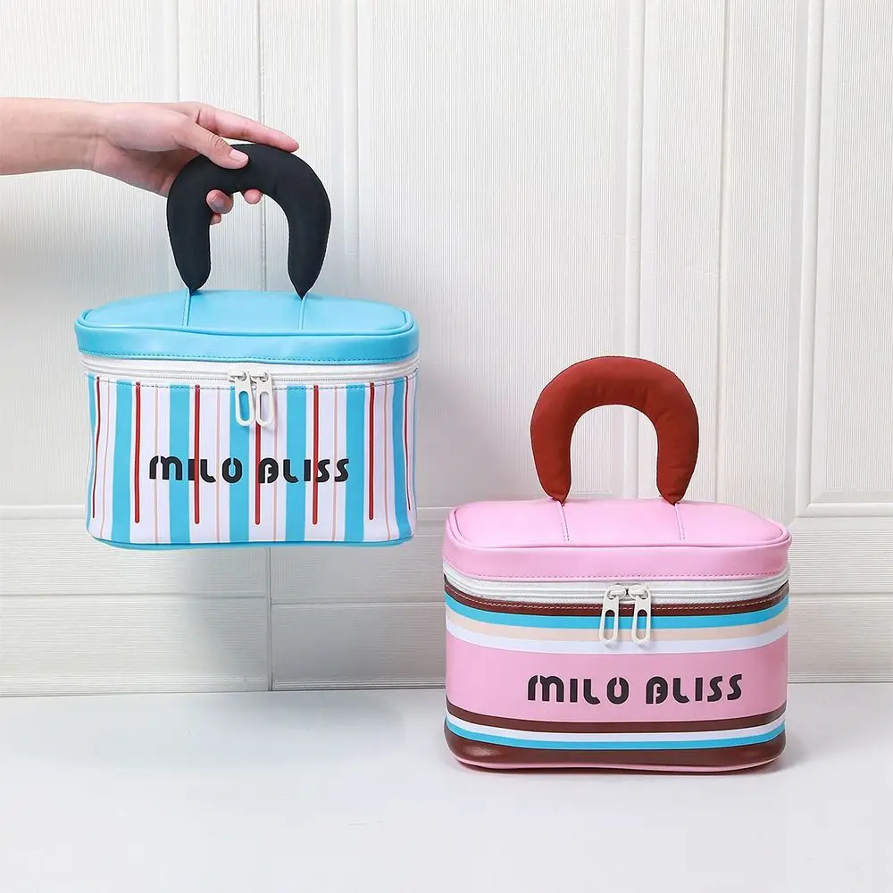 Fashion Creative Cosmetics Storage Bag Portable with Handle Handheld Makeup Bag Zipper Match colors Cosmetic Case Girls
Fashion Creative Cosmetics Storage Bag Portable with Handle Handheld Makeup Bag Zipper Match colors Cosmetic Case Girls