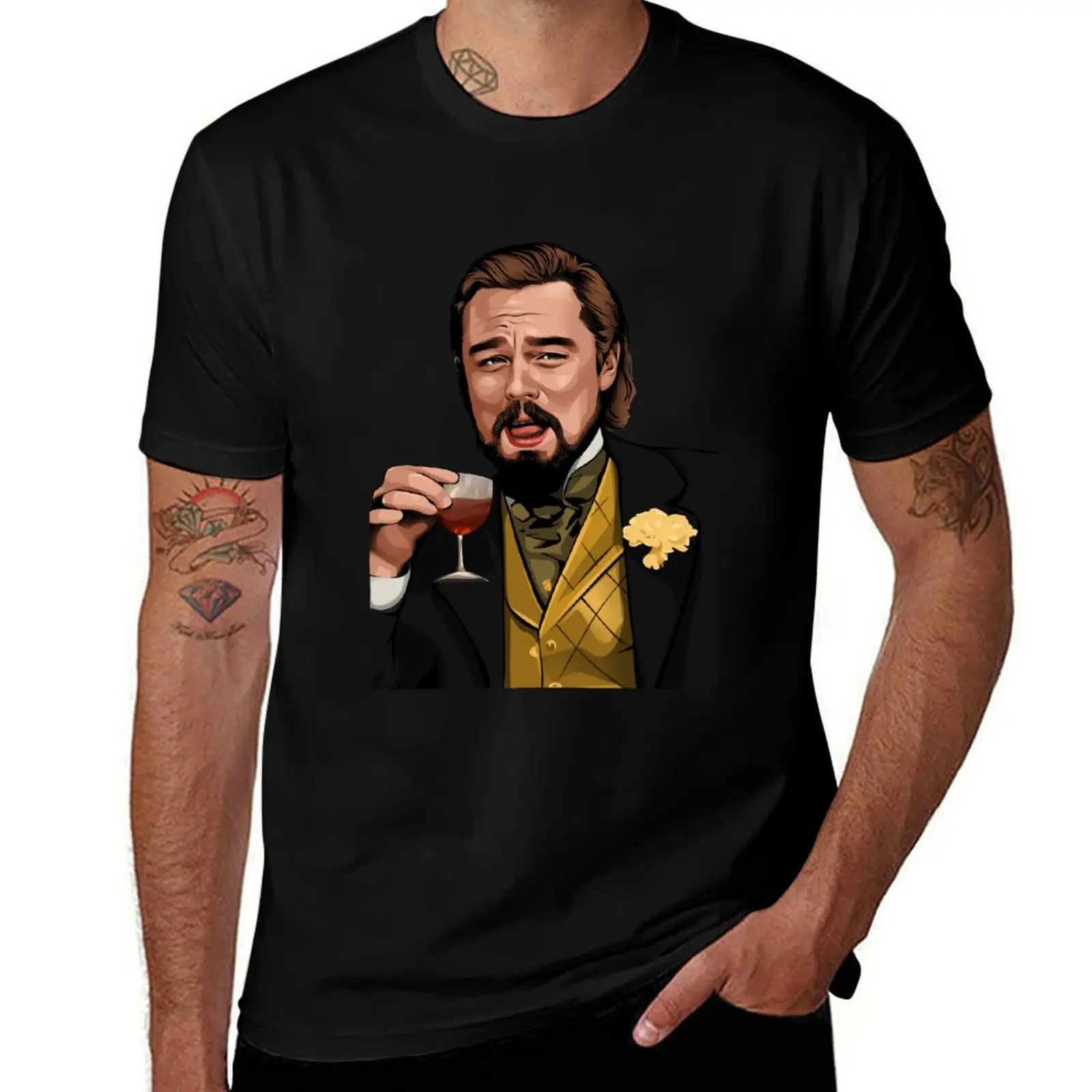 Забавные подарки для сметья LeoIconic Meme от Django Unchained, футболка на Хэллоуин, лето 2025, тяжелые футболки для мужчин
Забавные подарки для сметья LeoIconic Meme от Django Unchained, футболка на Хэллоуин, лето 2025, тяжелые футболки для мужчин