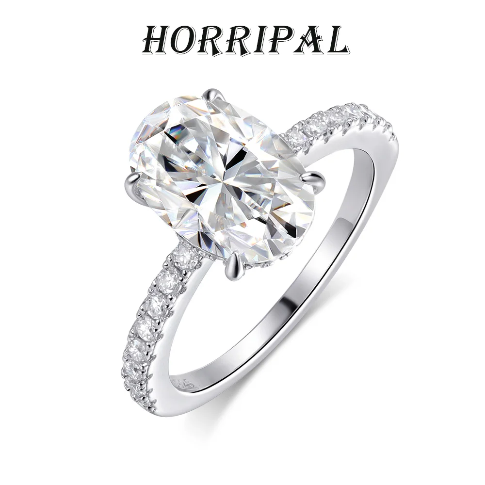 HORRIPAL 4.5CT Oval-Cut Moissanite Women's Engagement Ring 925 Sterling Silver Hidden Halo Diamond Wedding Ring Fine Jewelry
HORRIPAL 4.5CT Oval-Cut Moissanite Women's Engagement Ring 925 Sterling Silver Hidden Halo Diamond Wedding Ring Fine Jewelry