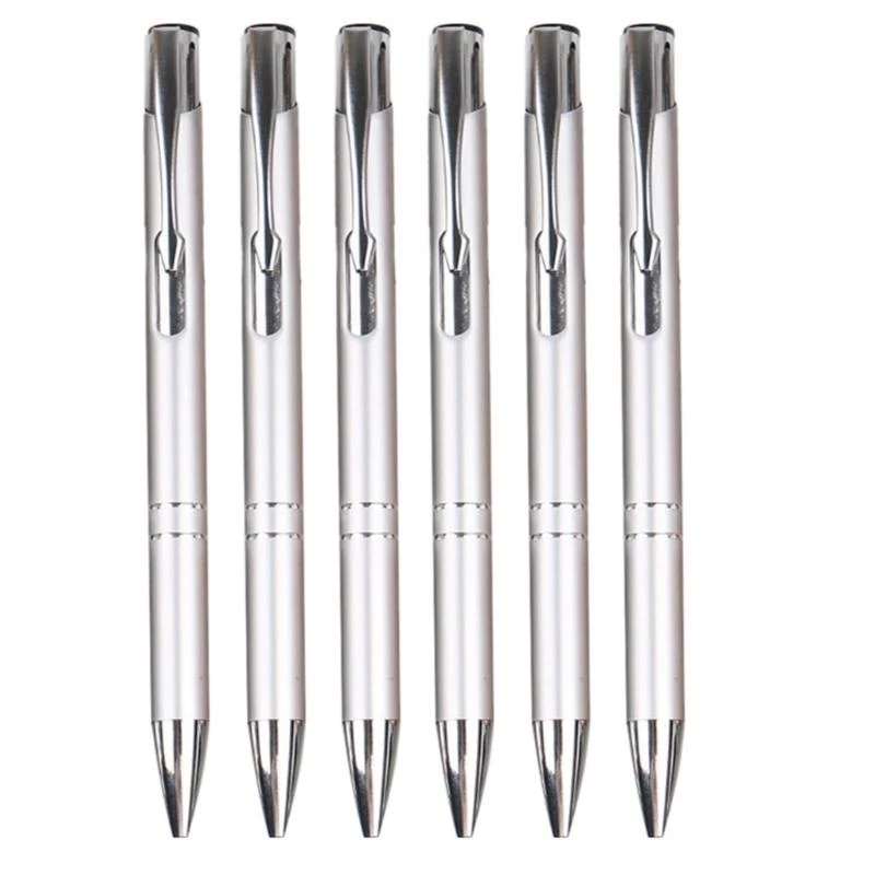 J0MB 6pcs Business Metal Pen Penc Убирающееся шариковое печать в офисе Metal Подписание пера гостевой перо в ручке 1,0 мм
J0MB 6pcs Business Metal Pen Penc Убирающееся шариковое печать в офисе Metal Подписание пера гостевой перо в ручке 1,0 мм