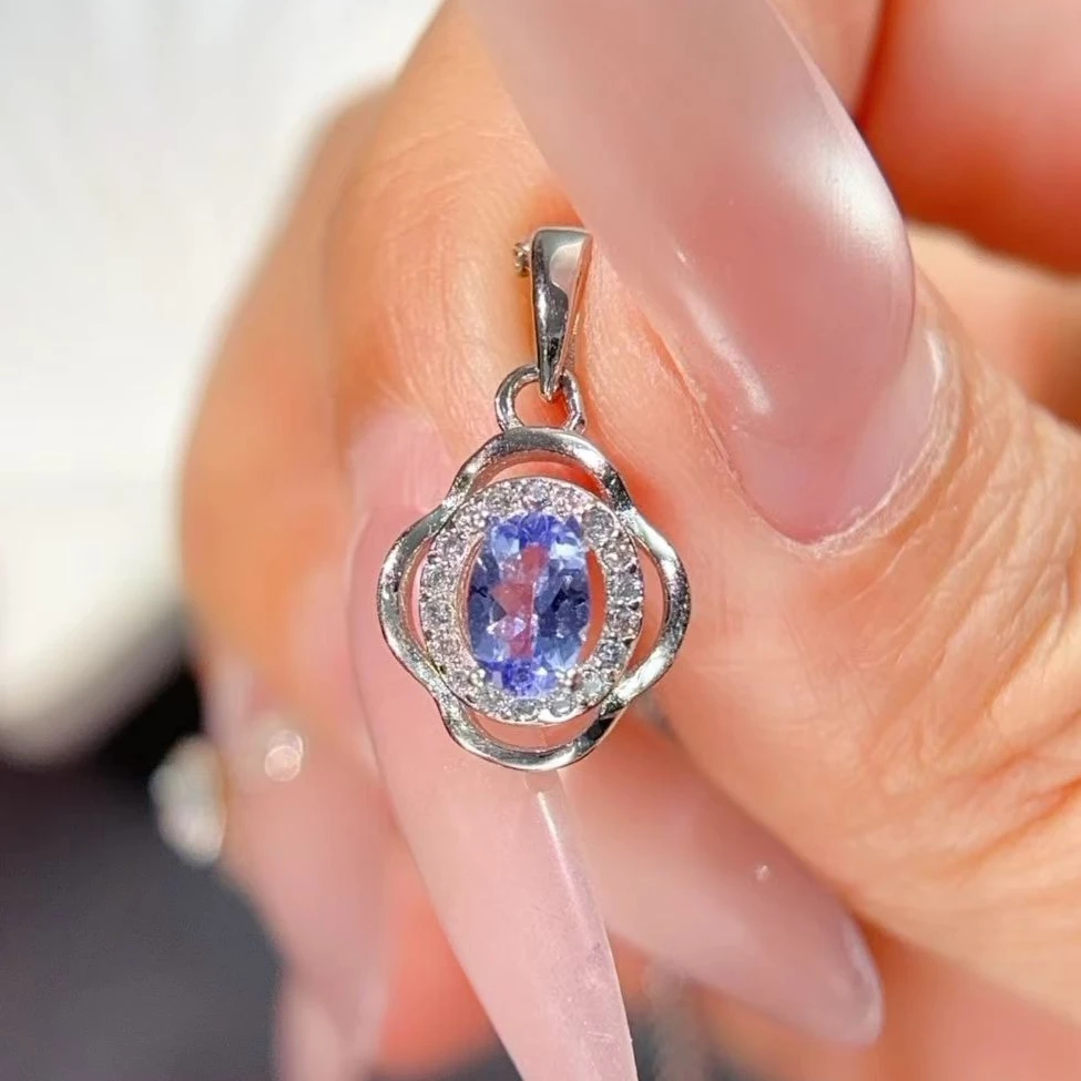 4x6mm Natural Tanzanite Pendant with Certificate 925 Silver Tanzanite Necklace Pendant Women's Elegant Jewelry Gift for Her
4x6mm Natural Tanzanite Pendant with Certificate 925 Silver Tanzanite Necklace Pendant Women's Elegant Jewelry Gift for Her