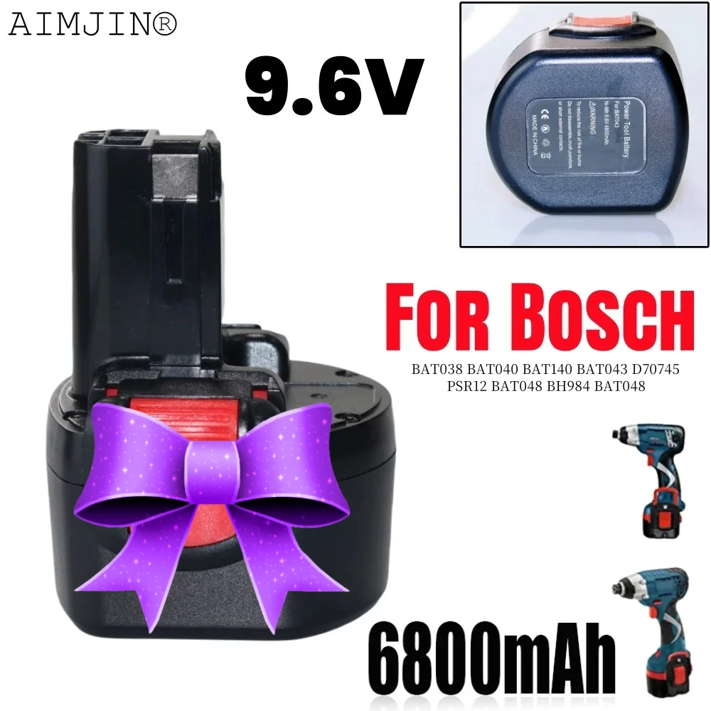 For Bosch 9.6V 6800mAh NI-MH Replacement Battery PSR 960 BAT048 BAT100 BAT119 BH984 BPT1041 23609 32609 PSR960 GSR 9 6V E-2 GSR
For Bosch 9.6V 6800mAh NI-MH Replacement Battery PSR 960 BAT048 BAT100 BAT119 BH984 BPT1041 23609 32609 PSR960 GSR 9 6V E-2 GSR