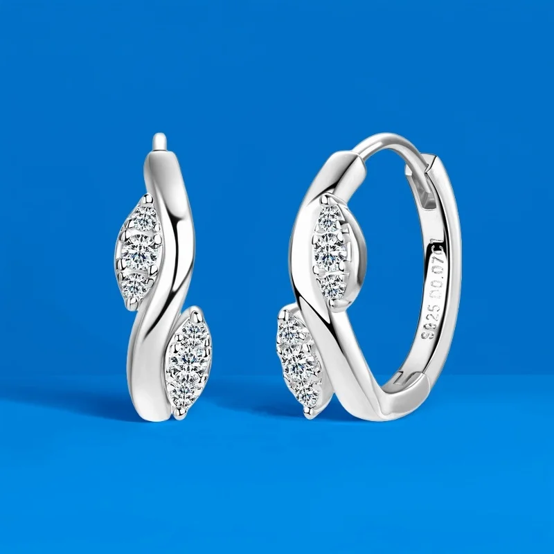Simple Versatile Luxury Moissanite Earrings S925 Sterling Silver Fashion Leaf Design GBA Certified Free Gift Box Women Jewelry
Simple Versatile Luxury Moissanite Earrings S925 Sterling Silver Fashion Leaf Design GBA Certified Free Gift Box Women Jewelry