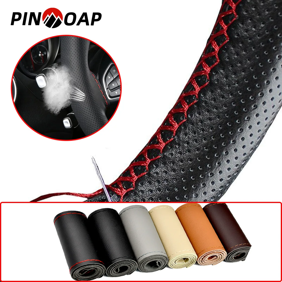 Universal Hand Sewn Design Car Steering Wheel Protective Cover 38cm DIY Leather Car Steering Wheel Cover With Needle And Thread
Universal Hand Sewn Design Car Steering Wheel Protective Cover 38cm DIY Leather Car Steering Wheel Cover With Needle And Thread
