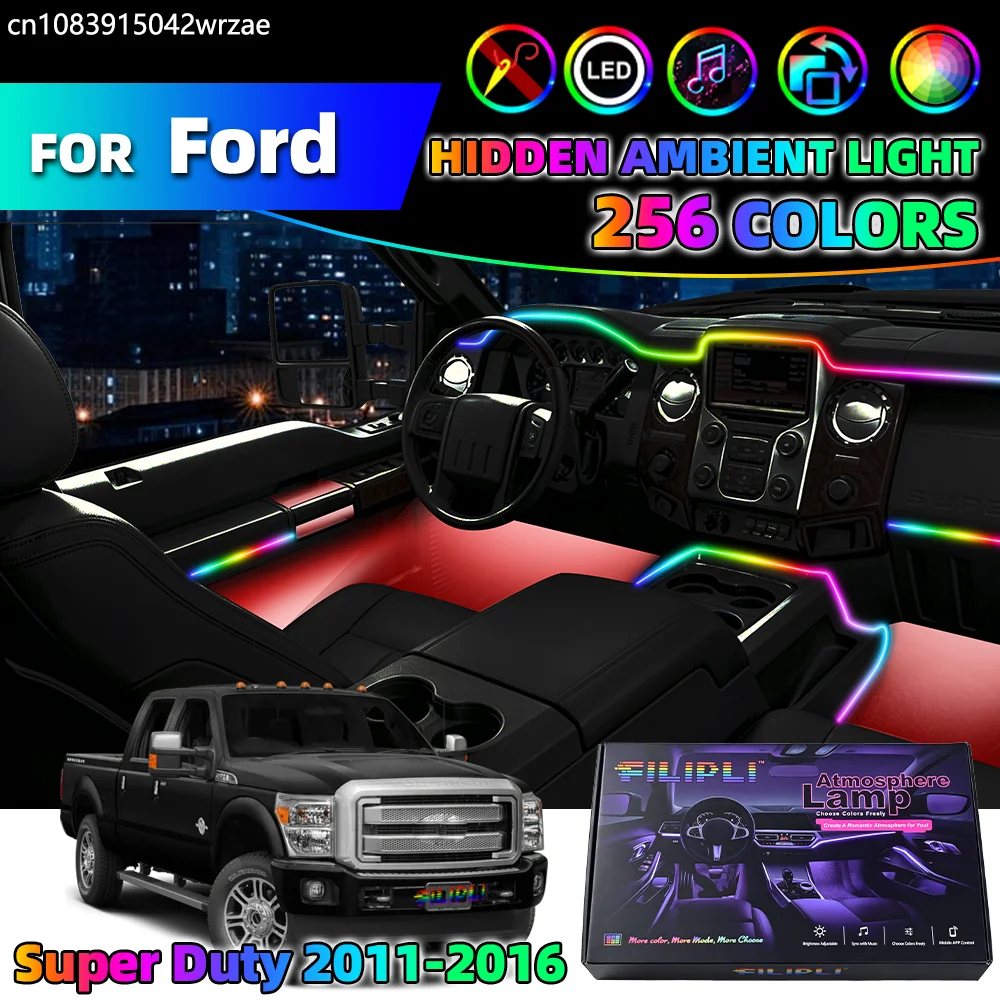 18 in 1 For Ford Super Duty 2011-2016 Years Car Interior Ambient Lights Strips Breathing Lighting Kit App Control Auto LED strip
18 in 1 For Ford Super Duty 2011-2016 Years Car Interior Ambient Lights Strips Breathing Lighting Kit App Control Auto LED strip
