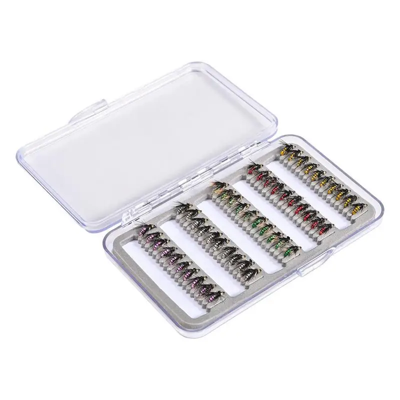 Fly Fishing Bait 50X Saltwater Fishing Lures With Storage Case Portable Fly Hook For Bass Trout Walleye Casual Activity Gear
Fly Fishing Bait 50X Saltwater Fishing Lures With Storage Case Portable Fly Hook For Bass Trout Walleye Casual Activity Gear