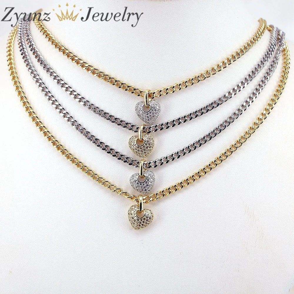 5PCS, Luxury Full Cubic Zirconia Heart Shape Pendant Necklace For Women Gold Silver Color High Quality Chain Necklace Jewelry
5PCS, Luxury Full Cubic Zirconia Heart Shape Pendant Necklace For Women Gold Silver Color High Quality Chain Necklace Jewelry