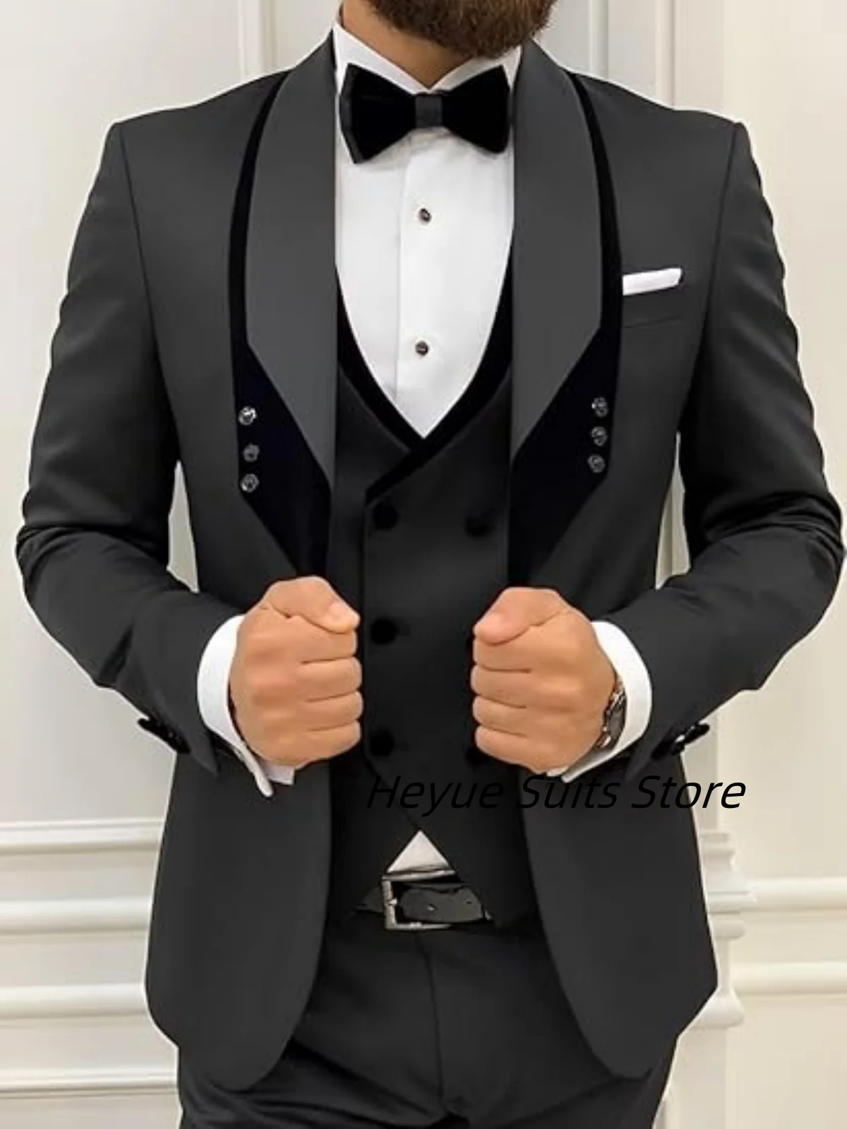 Luxury Suits for Men Slim Fit Wedding Tuxedos Fashion Blazer Vest Pants 3 Pieces Sets Customized Male Prom Blazers ropa hombre
Luxury Suits for Men Slim Fit Wedding Tuxedos Fashion Blazer Vest Pants 3 Pieces Sets Customized Male Prom Blazers ropa hombre