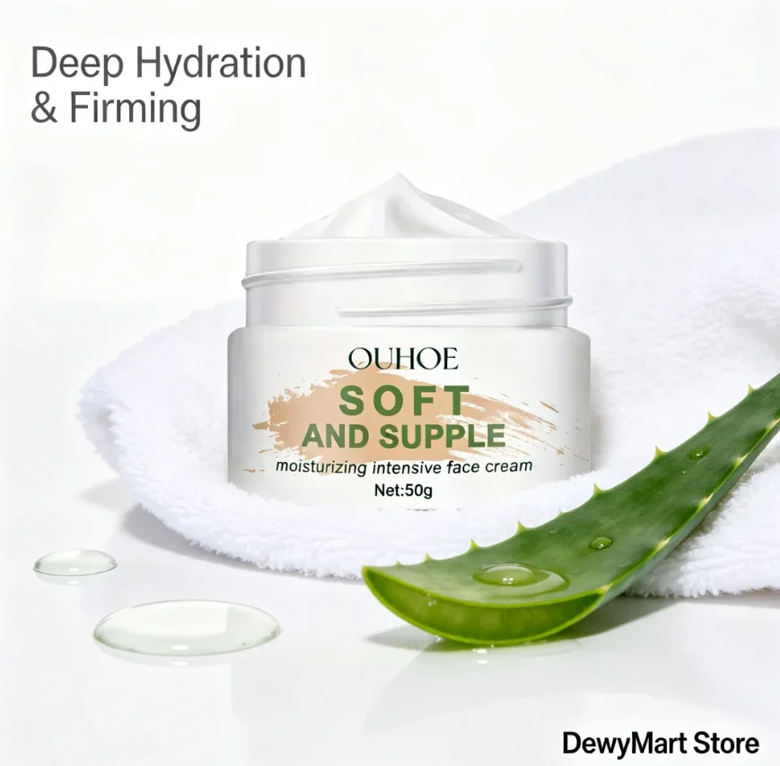OUHOE Soft and Supple Moisturizing Face Cream, Hydrating & Firming Anti-Wrinkle Cream for Smooth Skin
OUHOE Soft and Supple Moisturizing Face Cream, Hydrating & Firming Anti-Wrinkle Cream for Smooth Skin