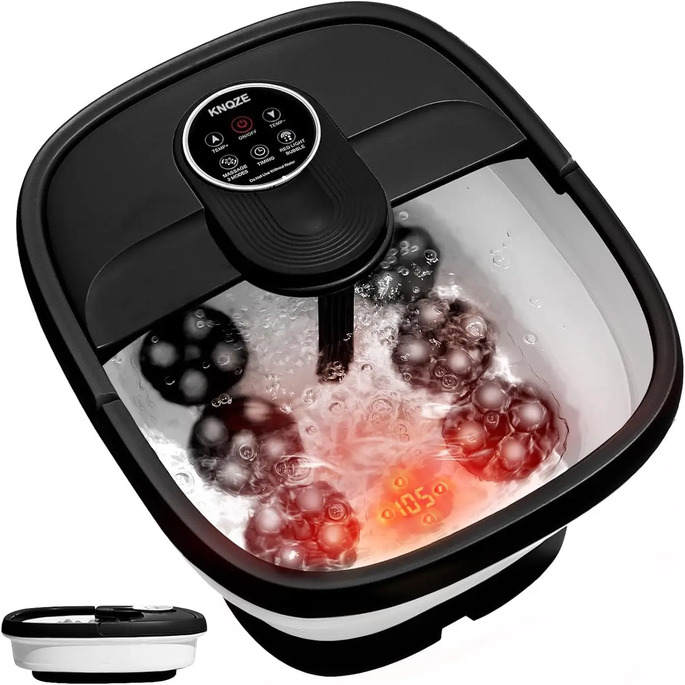 Collapsible Foot Spa Electric Foot Bath with Heat, Bubble, Remote, 24 Motorized Shiatsu Massage Balls. Pedicure Soaking tub
Collapsible Foot Spa Electric Foot Bath with Heat, Bubble, Remote, 24 Motorized Shiatsu Massage Balls. Pedicure Soaking tub