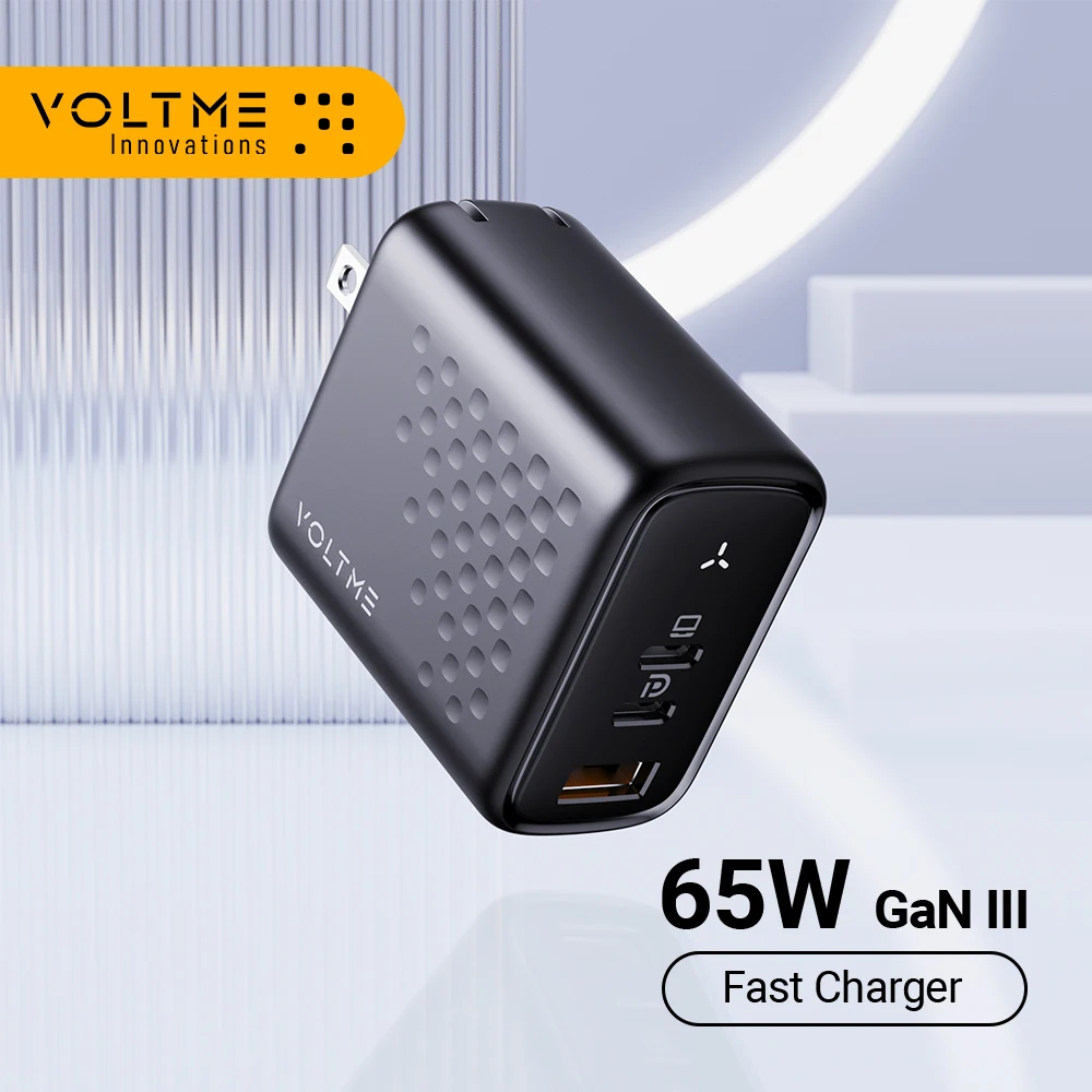 VOLTME 65W GaN III Charger Quick Charge 4.0 3.0 Type C PD USB Charger For IPhone Charger USB C Adapter For Laptop IPhone 15 Pro
VOLTME 65W GaN III Charger Quick Charge 4.0 3.0 Type C PD USB Charger For IPhone Charger USB C Adapter For Laptop IPhone 15 Pro