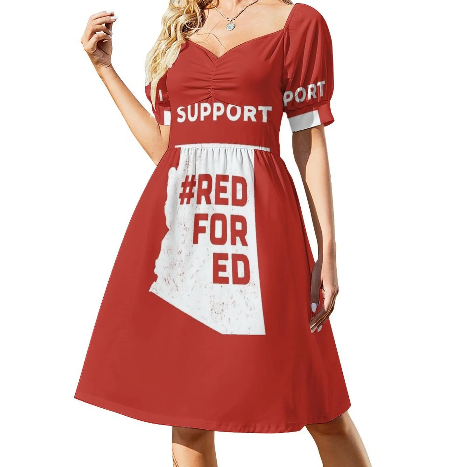 Arizona Teachers Red For Ed Short-Sleeved Dress dress for women summer dresses for women 2025
Arizona Teachers Red For Ed Short-Sleeved Dress dress for women summer dresses for women 2025