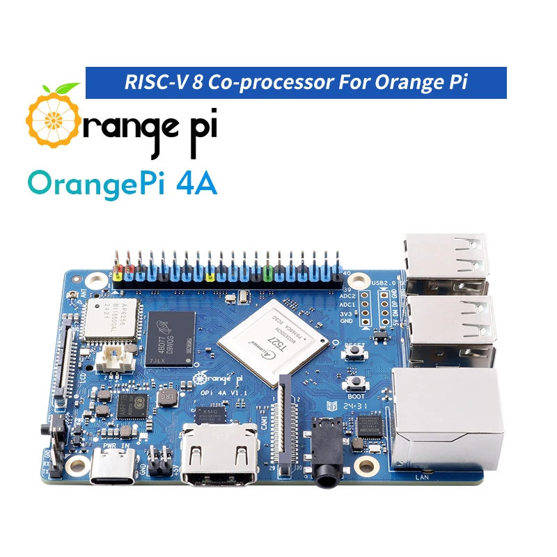 4A 2GB/4GB RAM Allwinner T527 RISC-V 8 Co-processor WiFi+BT5.0 BLE M2 NVMe SSD 2TOPS NPU Mini PC Optional For Orange Pi
4A 2GB/4GB RAM Allwinner T527 RISC-V 8 Co-processor WiFi+BT5.0 BLE M2 NVMe SSD 2TOPS NPU Mini PC Optional For Orange Pi
