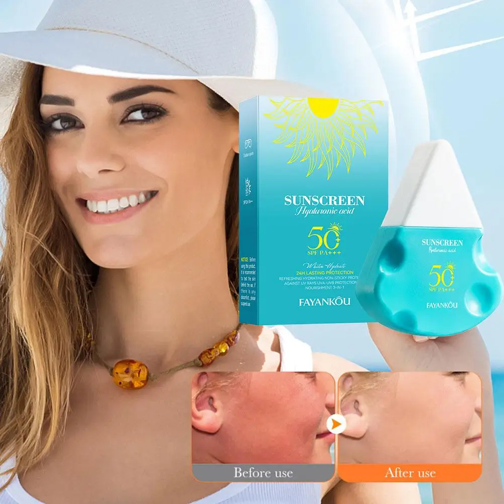 FAYANKOU Солнцезащитный крем для лица и тела с гиалуроновой кислотой SPF50+ PA+++ Защита от солнечных ожогов UVB Блокировка UVA и эффект UVB Длительное старение Z0K5
FAYANKOU Солнцезащитный крем для лица и тела с гиалуроновой кислотой SPF50+ PA+++ Защита от солнечных ожогов UVB Блокировка UVA и эффект UVB Длительное старение Z0K5