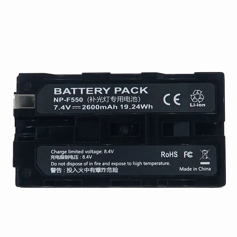 Flat Lamp Battery Replacement NP-F550 Batera Powerful 7.4V 2600mAh Lithium Battery
Flat Lamp Battery Replacement NP-F550 Batera Powerful 7.4V 2600mAh Lithium Battery