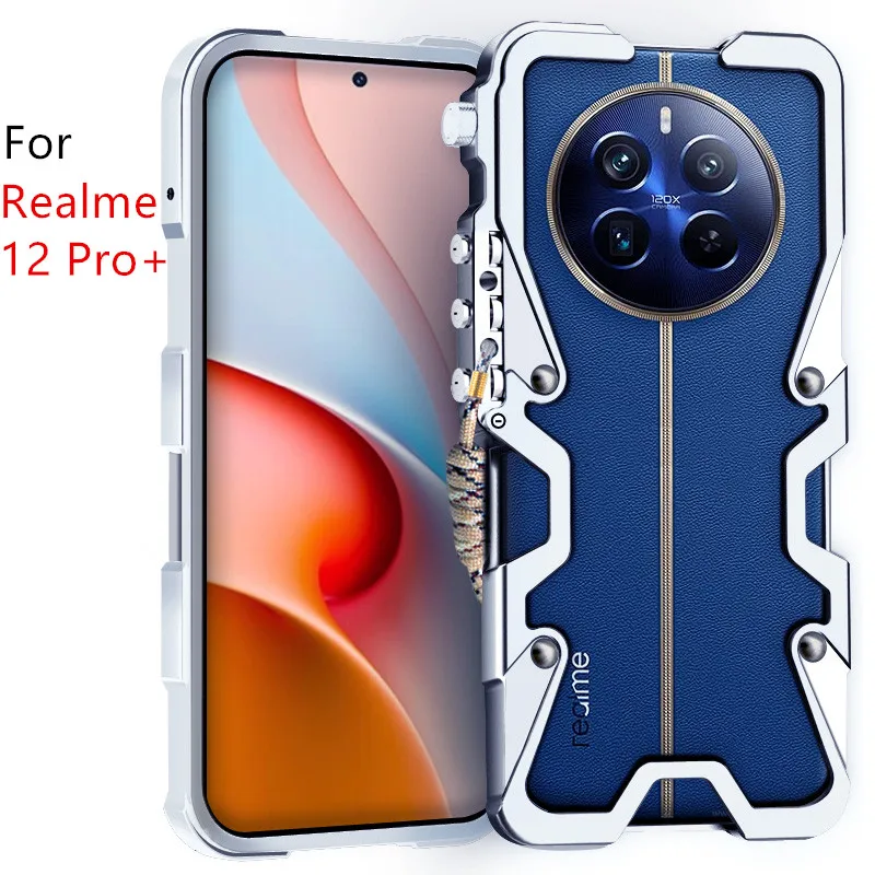 Luxury aluminum alloy hollow heat dissipation Phone Case For Realme 12+ 12 11 10 Pro+ Pro PIus 12X Fall prevention Back Cover
Luxury aluminum alloy hollow heat dissipation Phone Case For Realme 12+ 12 11 10 Pro+ Pro PIus 12X Fall prevention Back Cover