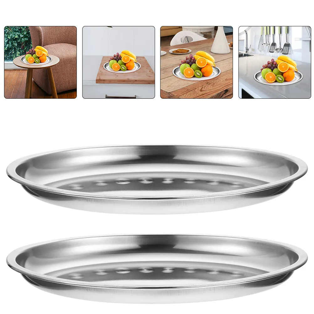 2Pcs Stainless Steel Oval Serving Plate Heat-Resistant Fish Steaming Dish Household Snack Plate Multi-Function Food Serving Tray
2Pcs Stainless Steel Oval Serving Plate Heat-Resistant Fish Steaming Dish Household Snack Plate Multi-Function Food Serving Tray