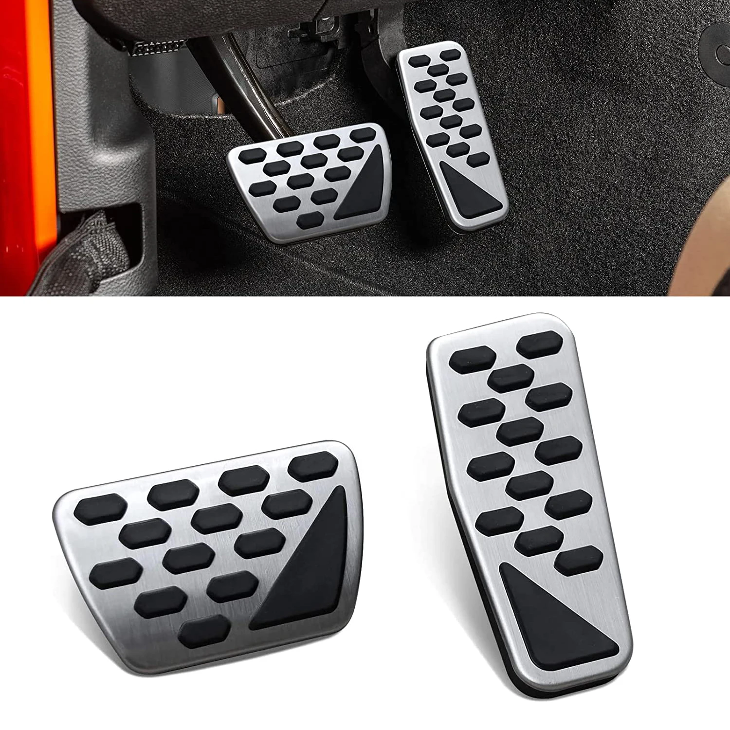 Anti-Slip Accelerator Gas Brake Pedal Cover Trim for Jeep Wrangler JL Gladiator JT 2018+ Aluminum Auto Transmission Pedal Kit
Anti-Slip Accelerator Gas Brake Pedal Cover Trim for Jeep Wrangler JL Gladiator JT 2018+ Aluminum Auto Transmission Pedal Kit