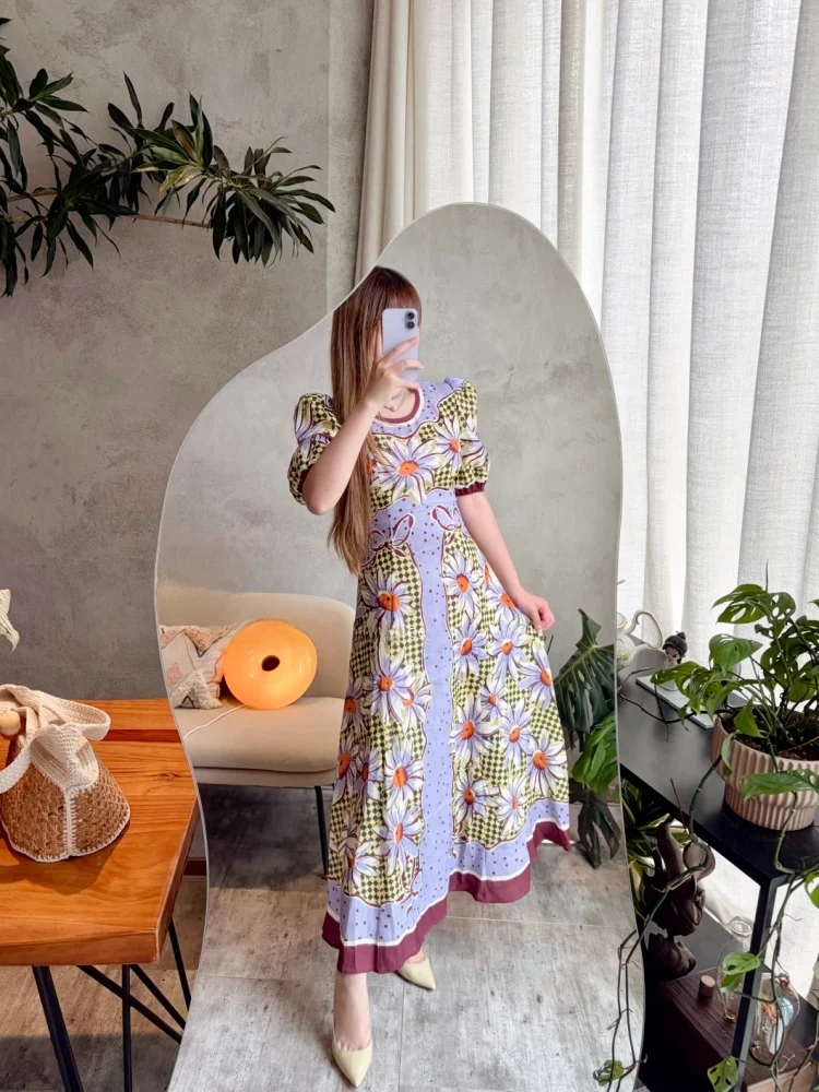 Susan High Waist Bubble Sleeve Daisy Print Linen Dress Women's Casual Fashion Court Style Dress High Waist Dress
Susan High Waist Bubble Sleeve Daisy Print Linen Dress Women's Casual Fashion Court Style Dress High Waist Dress
