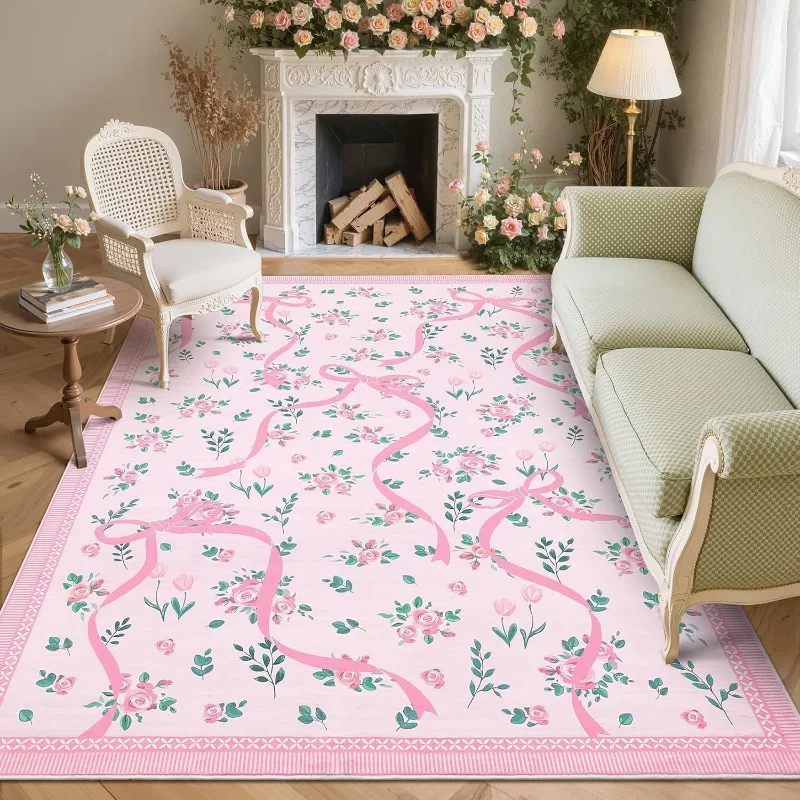 Bow Flower Print Pattern Living Room Carpet Foldable Machine Washable Sofa Coffee Table Anti-Slip Floor Mat Bedroom Bedside Rug
Bow Flower Print Pattern Living Room Carpet Foldable Machine Washable Sofa Coffee Table Anti-Slip Floor Mat Bedroom Bedside Rug