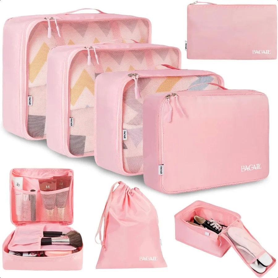 8 Set Packing Cubes Lage Packing Organizers for Travel Accories Blush Pink
8 Set Packing Cubes Lage Packing Organizers for Travel Accories Blush Pink