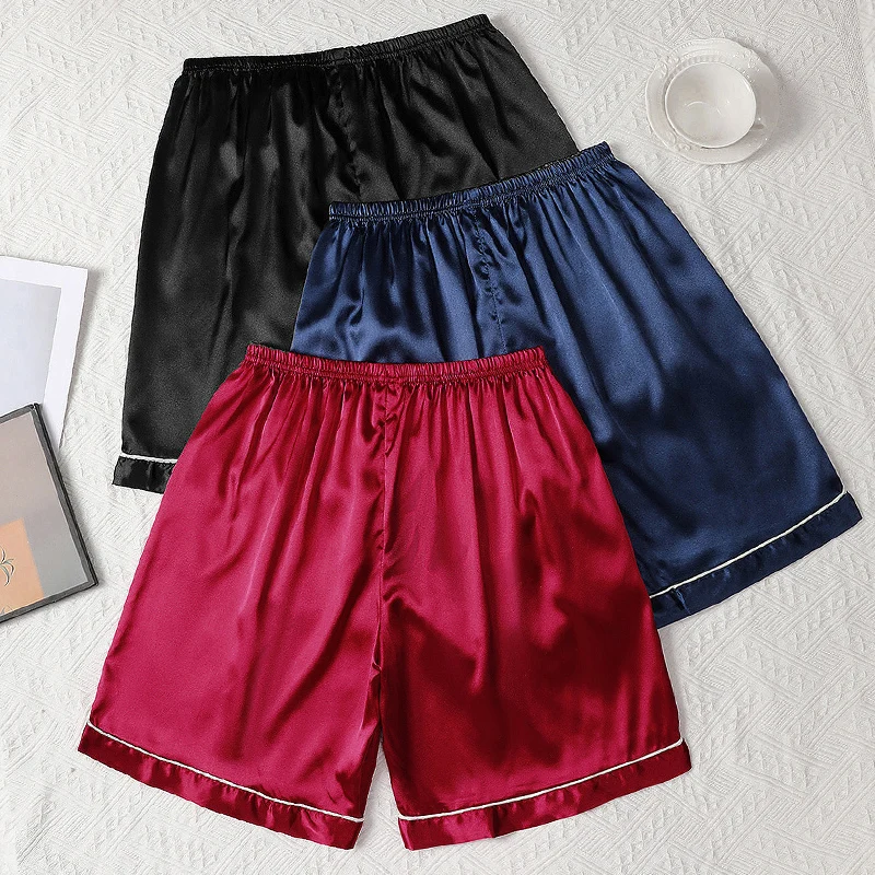 3pcs Men's Casual Loose Thin Ice Sliky Fiber Fabric Comfortable Shorts Summer Pajama Shorts Men's Ice Sliky Fiber Fabric Shorts
3pcs Men's Casual Loose Thin Ice Sliky Fiber Fabric Comfortable Shorts Summer Pajama Shorts Men's Ice Sliky Fiber Fabric Shorts