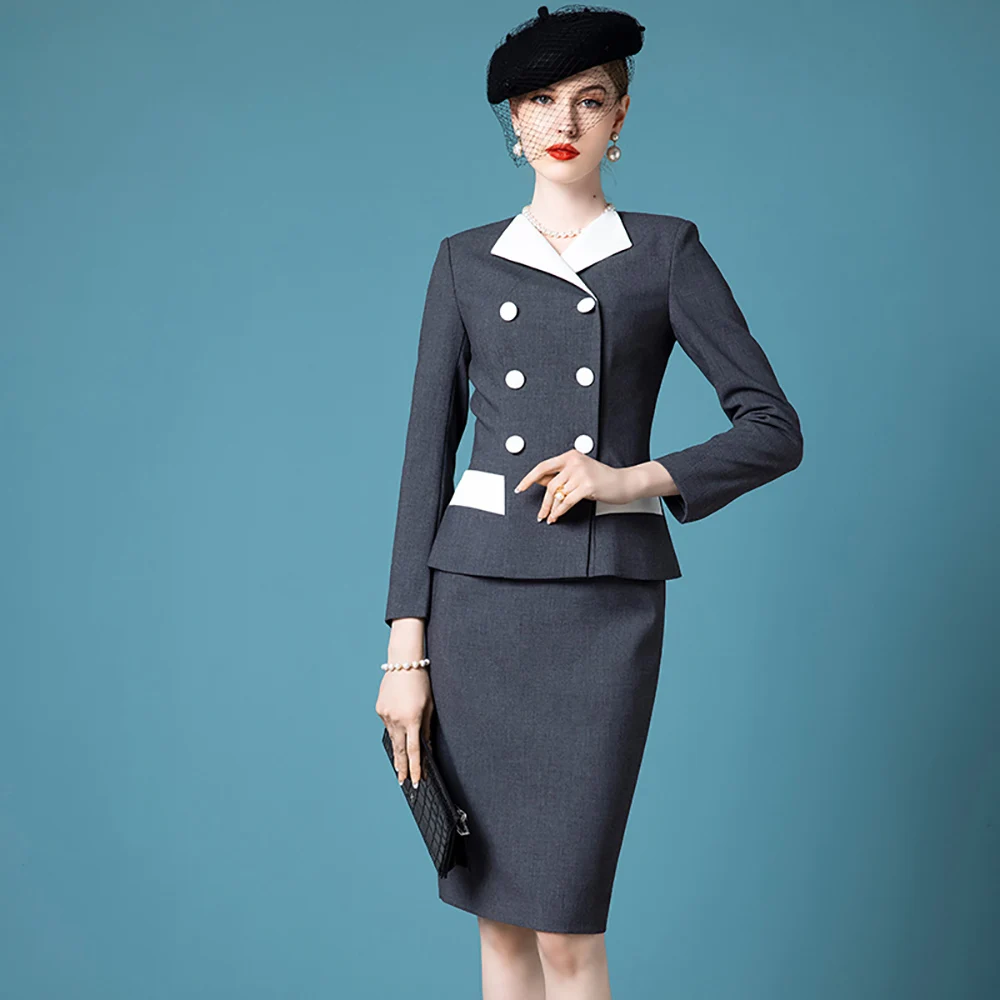 High End Professional Suit Women's Autumn And Winter New Style Temperament Slim Fit Fashion Formal Suit Skirt
High End Professional Suit Women's Autumn And Winter New Style Temperament Slim Fit Fashion Formal Suit Skirt