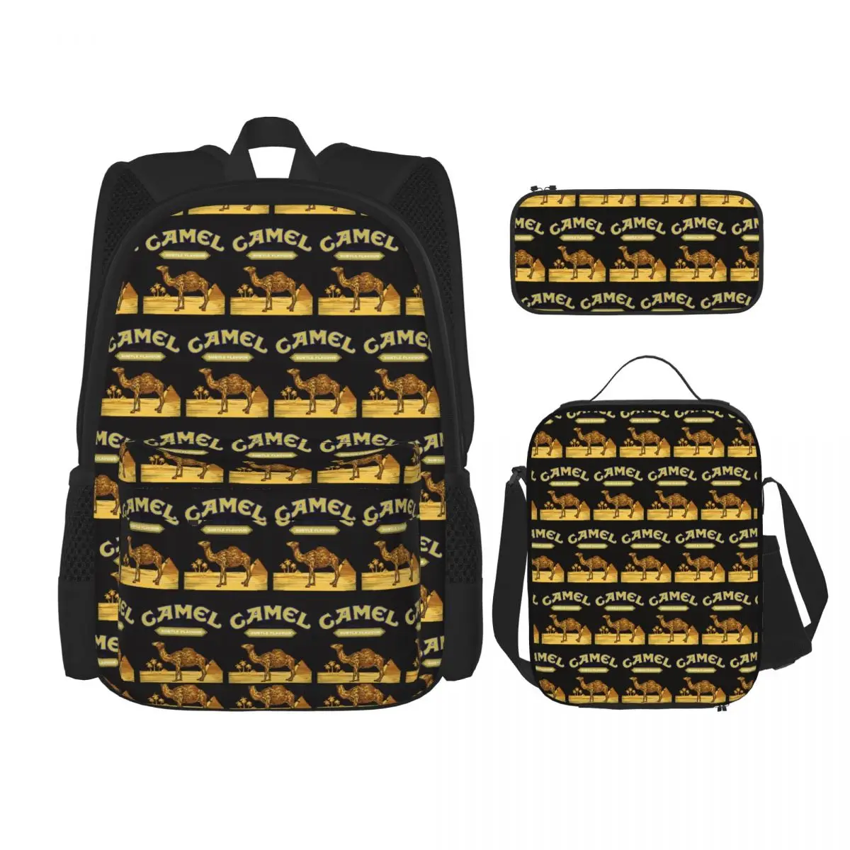 Camel Cigarettes Backpacks Boys Girls Bookbag Students School Bags Kids Rucksack Lunch Bag Pen Bag Three-Piece Set
Camel Cigarettes Backpacks Boys Girls Bookbag Students School Bags Kids Rucksack Lunch Bag Pen Bag Three-Piece Set