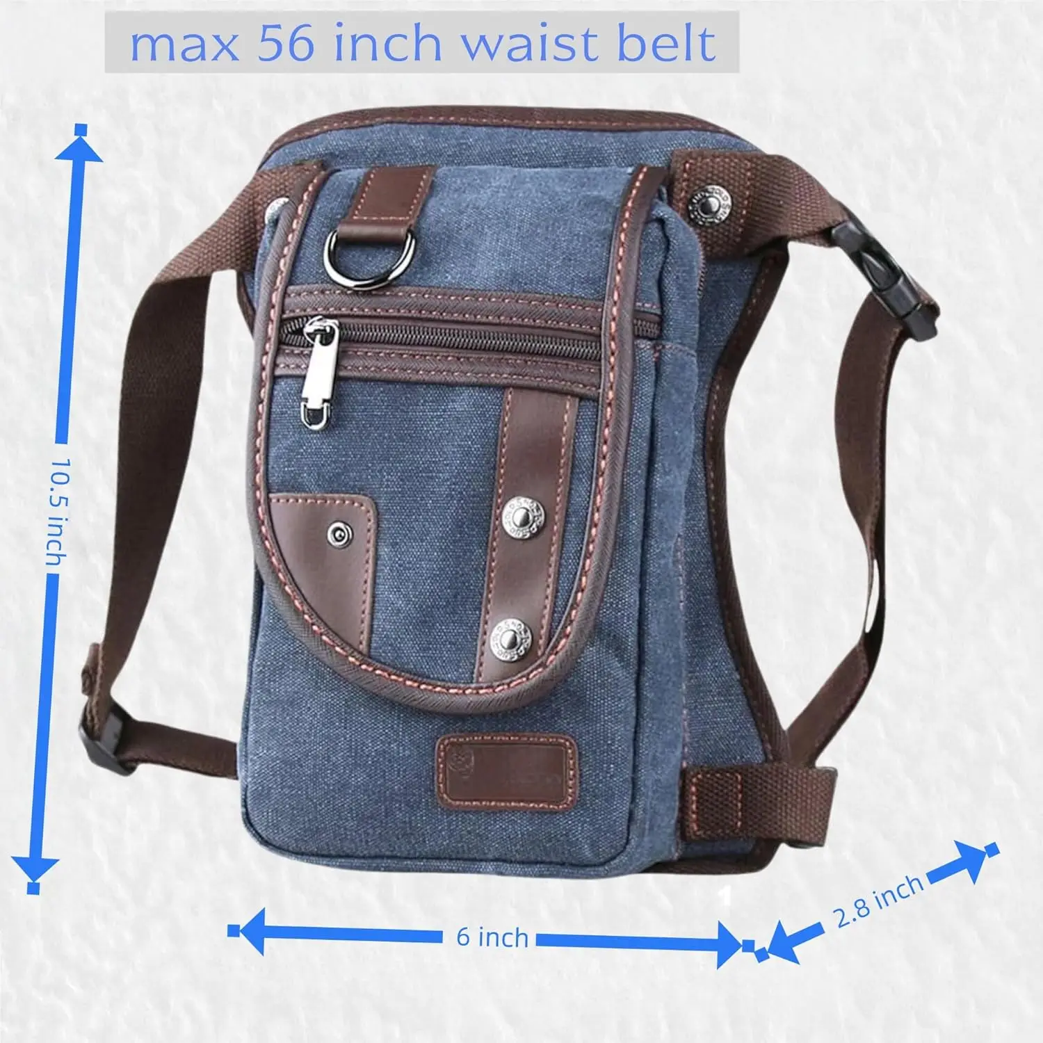 Multi-color Available Vintage Leather-trim Spliced Thigh Bag, Multi-purpose Crossbody Waist Pack for Riding Hunting Casual Use
Multi-color Available Vintage Leather-trim Spliced Thigh Bag, Multi-purpose Crossbody Waist Pack for Riding Hunting Casual Use