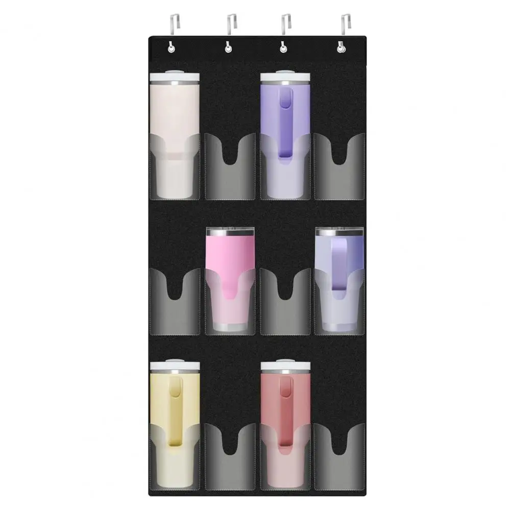 12 Pockets Capacity Cup Holder Capacity Water Bottle Holder with 12 Pockets 4 Hooks for Cup Portable Hanging for Door for Door
12 Pockets Capacity Cup Holder Capacity Water Bottle Holder with 12 Pockets 4 Hooks for Cup Portable Hanging for Door for Door