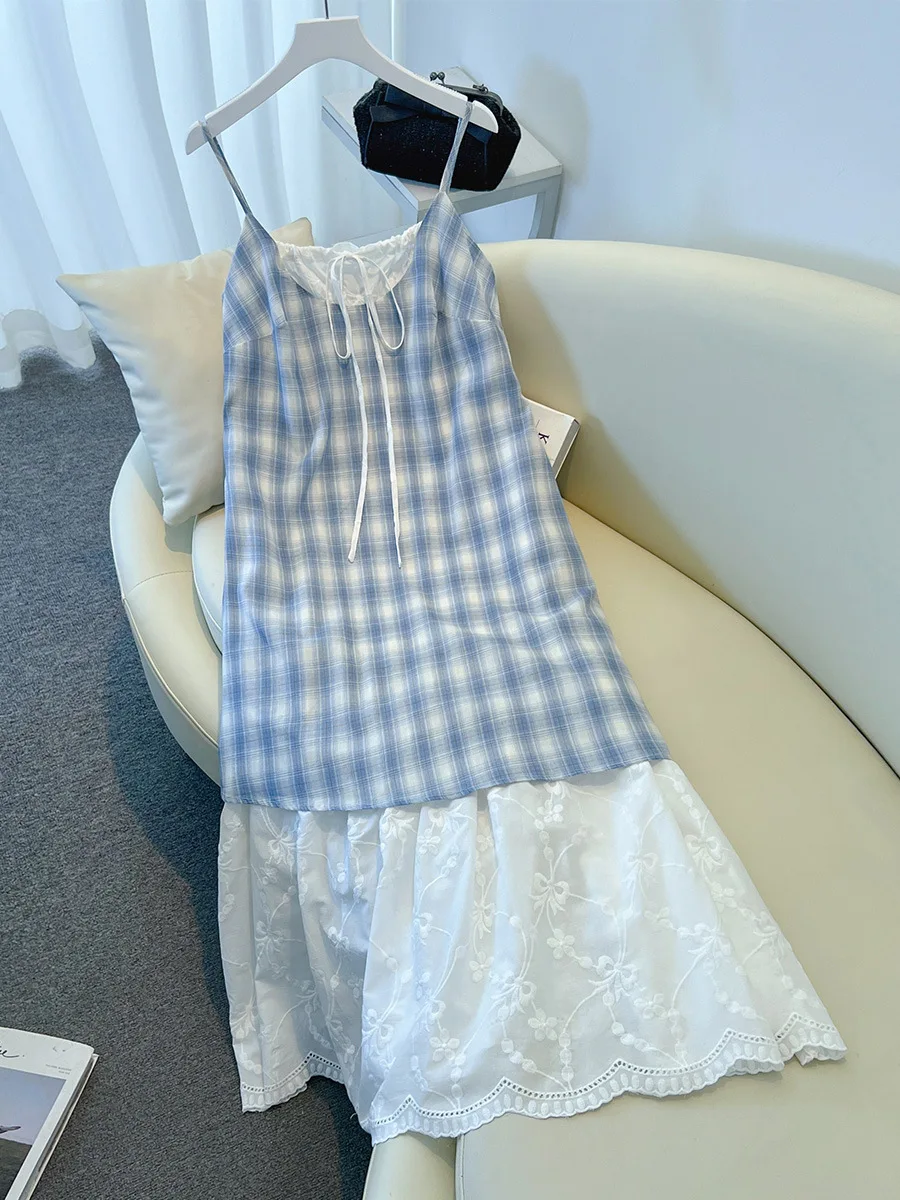 140Kg Plus Size Women's Bust 132-160 Summer Loose Lazy Style Plaid Camisole Dress Blue 5XL 6XL 7XL 8XL 9XL
140Kg Plus Size Women's Bust 132-160 Summer Loose Lazy Style Plaid Camisole Dress Blue 5XL 6XL 7XL 8XL 9XL