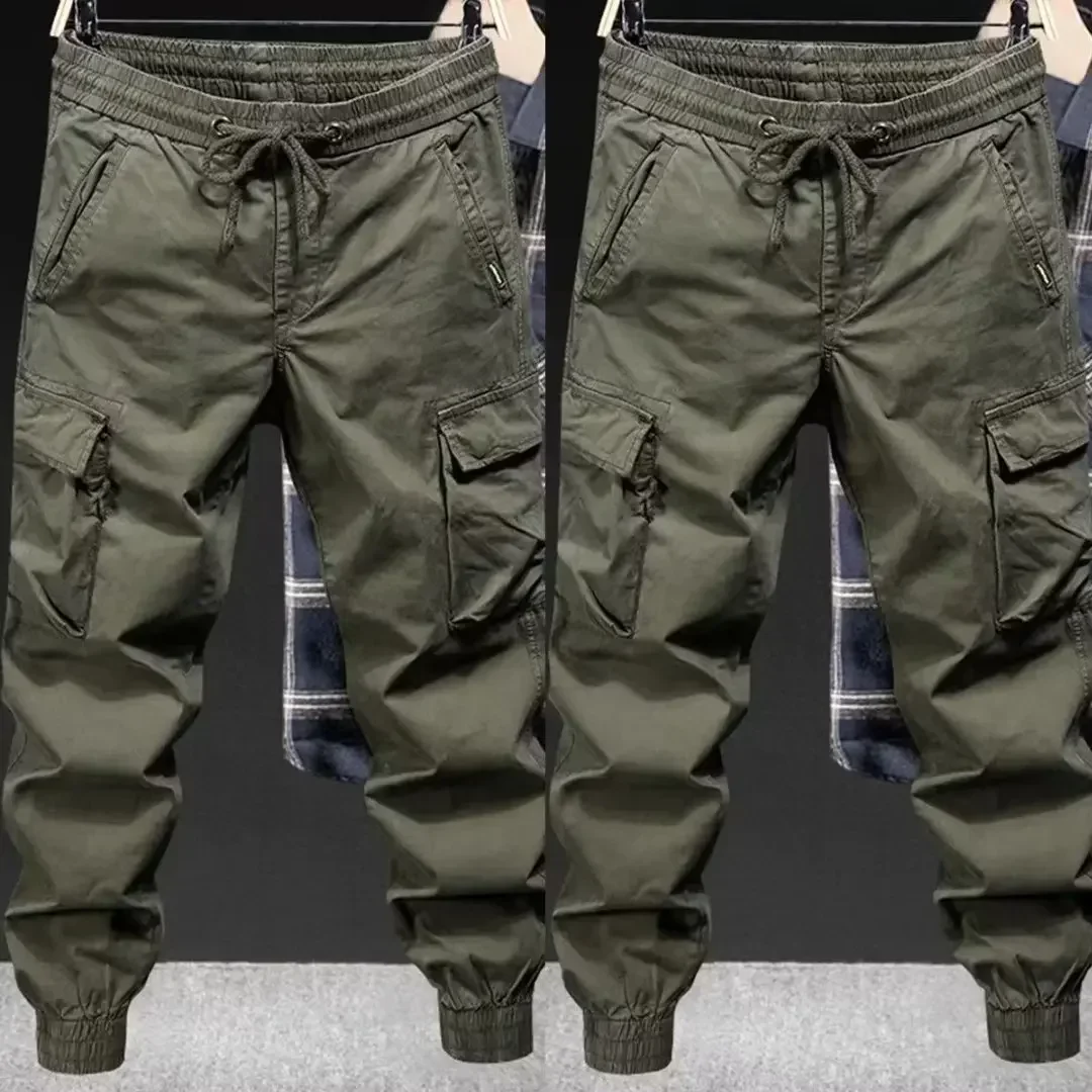 Fashionable Casual Pants Men's Loose-fit Youth Style Cargo Pants Solid Color Cropped Trendy Branded Footwear For Spring Autumn
Fashionable Casual Pants Men's Loose-fit Youth Style Cargo Pants Solid Color Cropped Trendy Branded Footwear For Spring Autumn