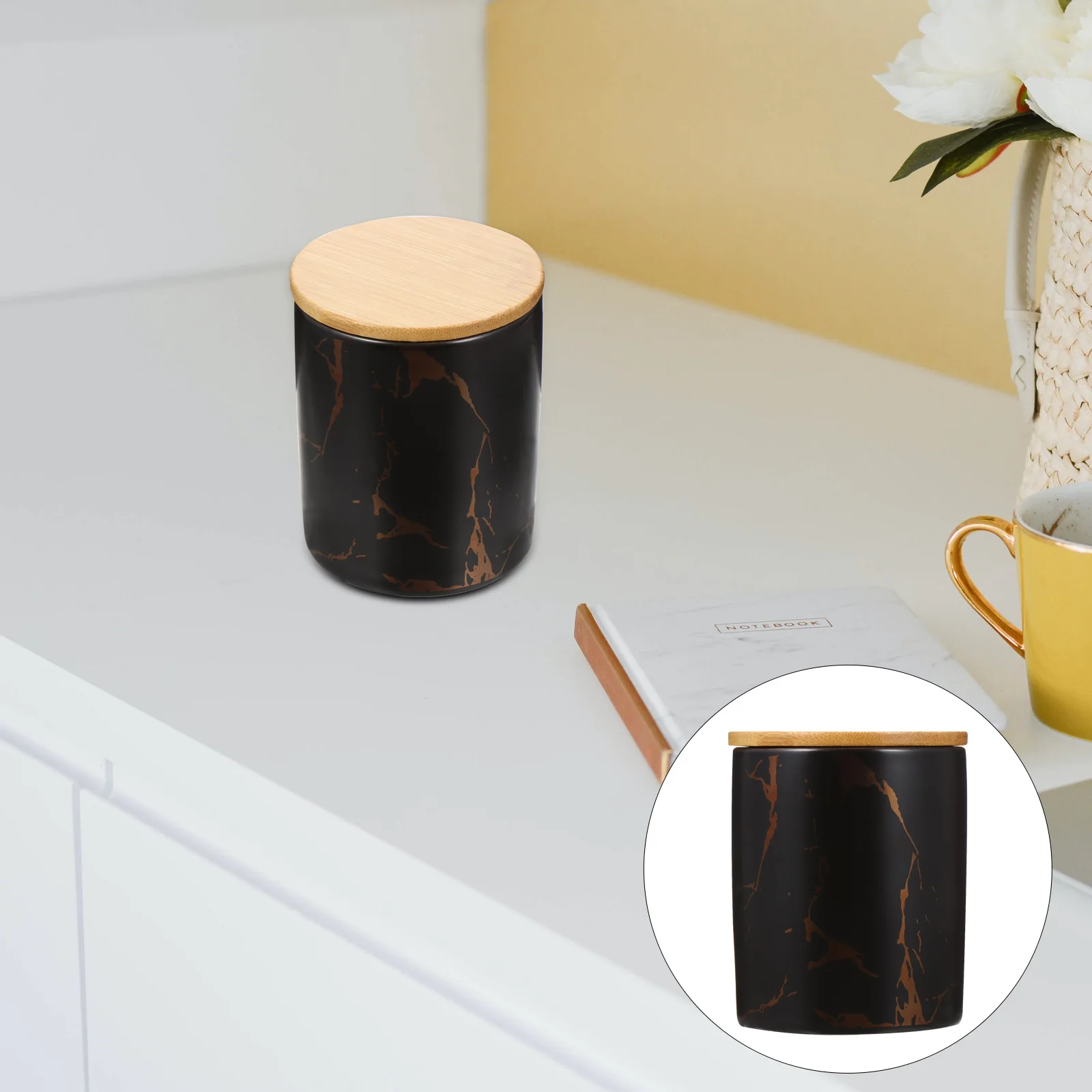 1pc Ceramic Sealing Can Marble Pattern Food Storage Container Bamboo Lid Coffee Bean Jar Dried Fruit Tea Candy Gift Jar Sealed
1pc Ceramic Sealing Can Marble Pattern Food Storage Container Bamboo Lid Coffee Bean Jar Dried Fruit Tea Candy Gift Jar Sealed