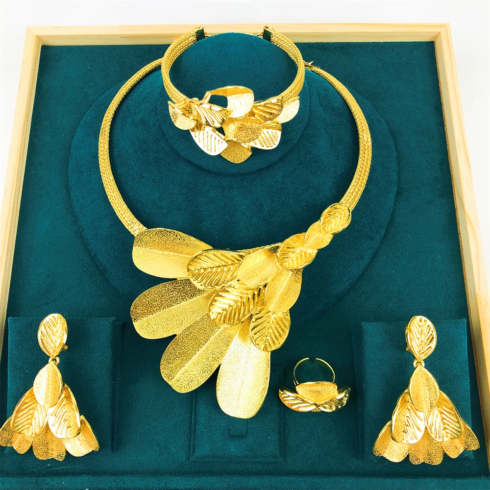 Jewelry Sets Women Italian Brazilian Gold Plated Luxury Wedding Necklace Earrings Bracelet Set Gold Colors Party Jewellery Gifts
Jewelry Sets Women Italian Brazilian Gold Plated Luxury Wedding Necklace Earrings Bracelet Set Gold Colors Party Jewellery Gifts
