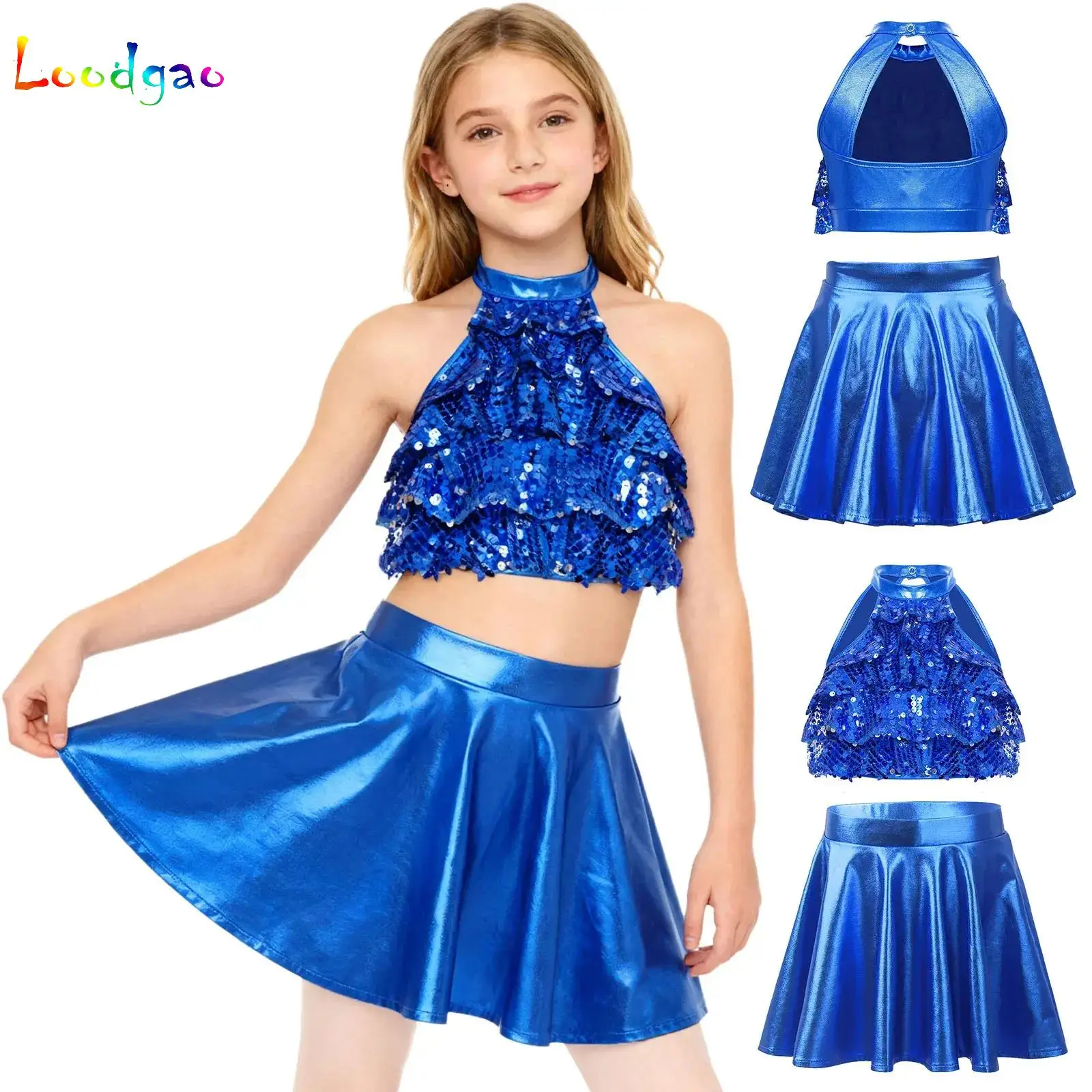 Teen Sequin Clothes Set Jazz Modern Dance Outfit Costume Shiny Crop Top And Ruffled Skirt School Basketball Cheerleading Costume
Teen Sequin Clothes Set Jazz Modern Dance Outfit Costume Shiny Crop Top And Ruffled Skirt School Basketball Cheerleading Costume