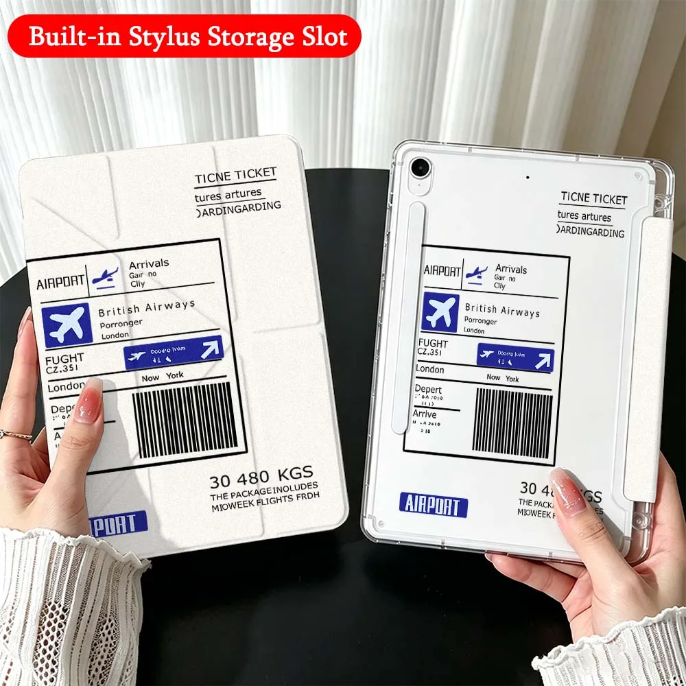 Boarding Pass Ticket For Samsung Galaxy Tab A9 A8 A11 S6 S7 S8 S9 S10 FE Plus Lite Transparent Y-Shaped Folding Tablet Case
Boarding Pass Ticket For Samsung Galaxy Tab A9 A8 A11 S6 S7 S8 S9 S10 FE Plus Lite Transparent Y-Shaped Folding Tablet Case