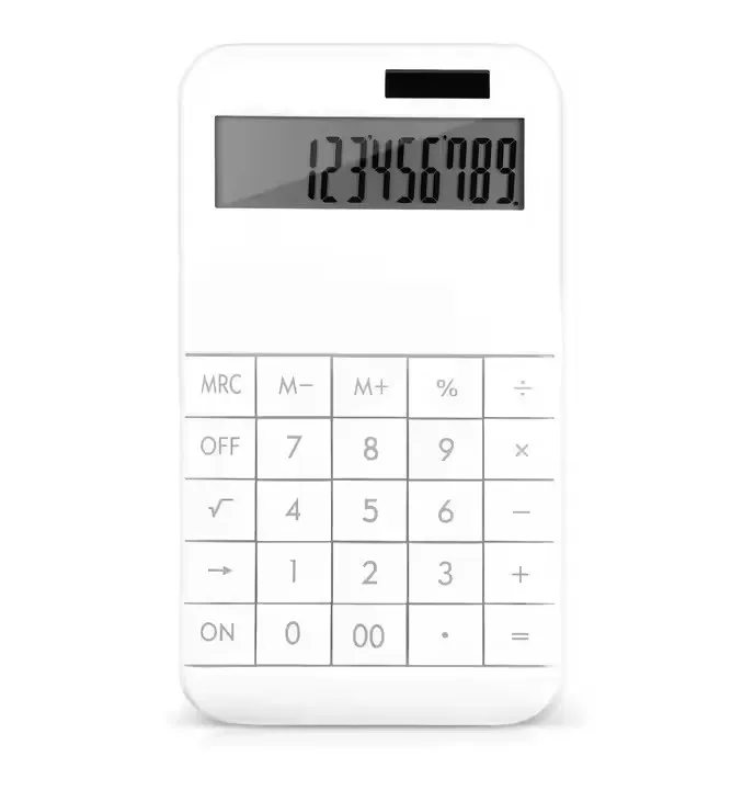 White Modern Dual Power Standard 12 Digit Desktop Office Calculator with Large LCD Display
White Modern Dual Power Standard 12 Digit Desktop Office Calculator with Large LCD Display